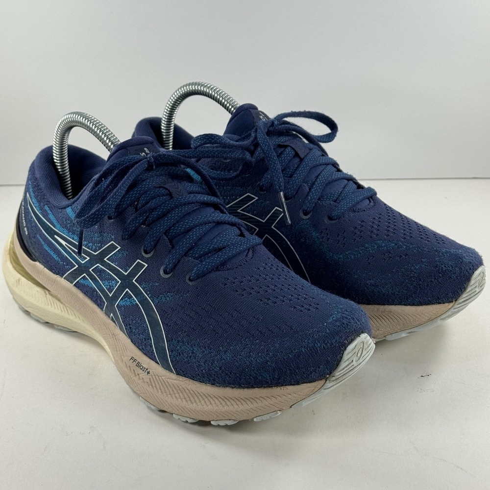 Asics Gel-Kayano 29 Navy Blue Sage Running Shoes 1012B272 Womens 8.5‎ - Picture 2 of 12